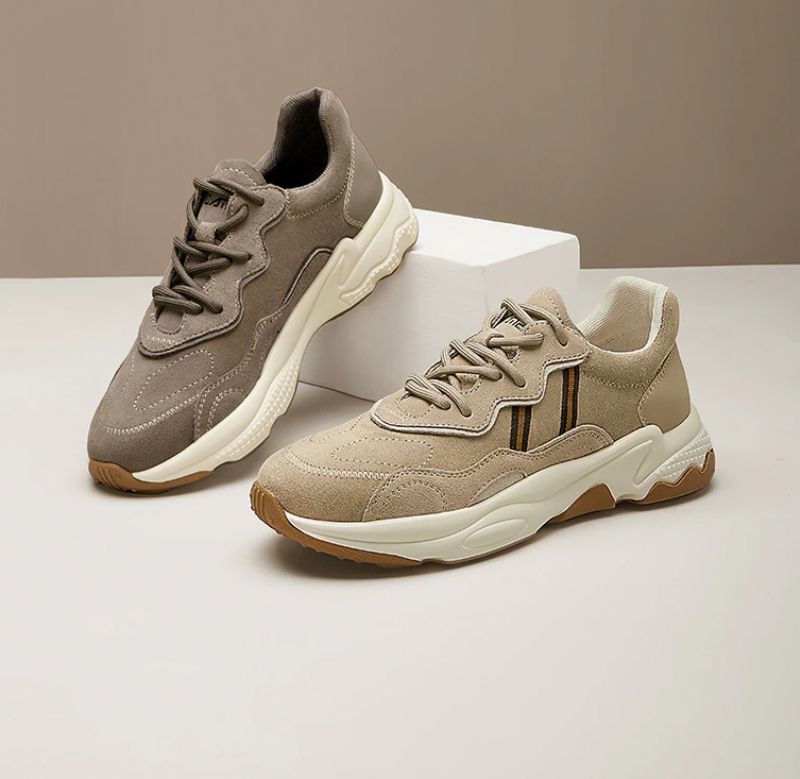 Jeff Miesten Mokkanahkaiset Tennarit - Beige