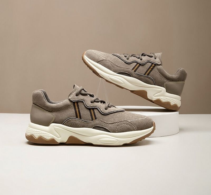 Jeff Miesten Mokkanahkaiset Tennarit - Beige