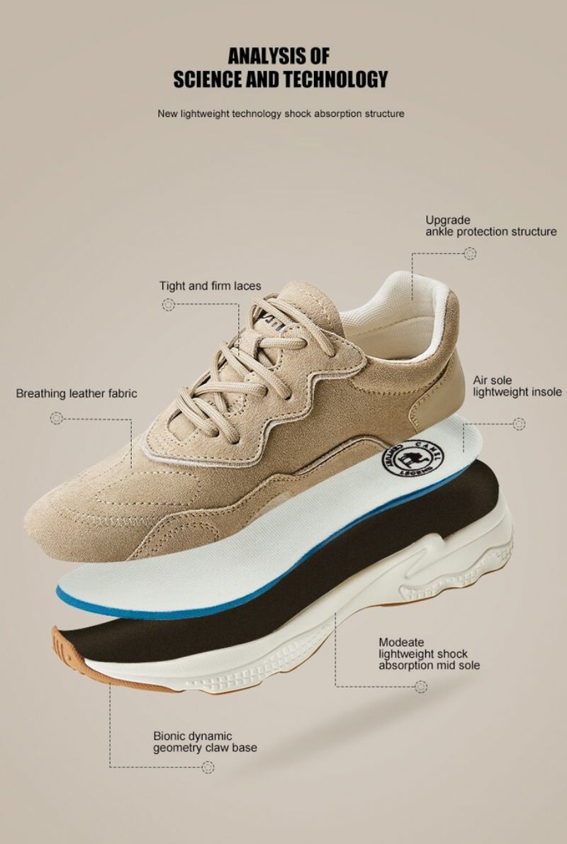 Jeff Miesten Mokkanahkaiset Tennarit - Beige