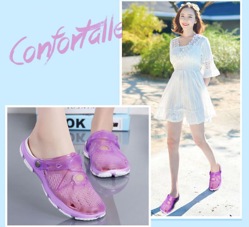 Jelly Naisten Slipper Rantakengät - Aprikoosi