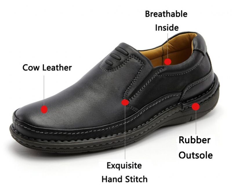 Jese Miesten Loafers Vapaa-ajan Kengät - Musta