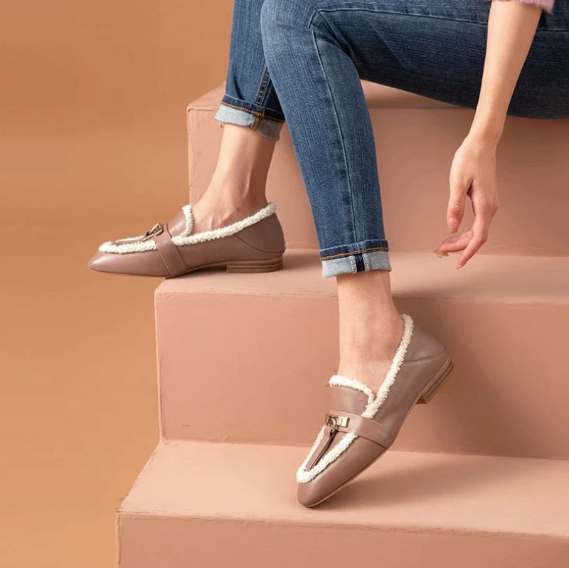 Julie Loafers - Ruskea Pinkki