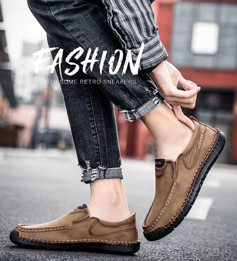 Karson Miesten Loafer Vapaa-ajan Kengät - Khaki