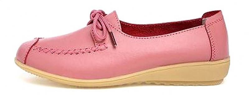 Katalina Naisten Litteät Nahkaiset Loafer-kengät - Pinkki