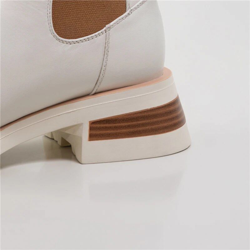 Kennyn Naisten Alustan Chelsea-saappaat - Beige No Fur