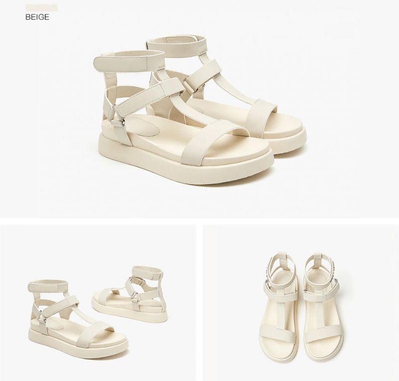 Kiara Naisten Korkealaatuiset Sandaalit - Beige