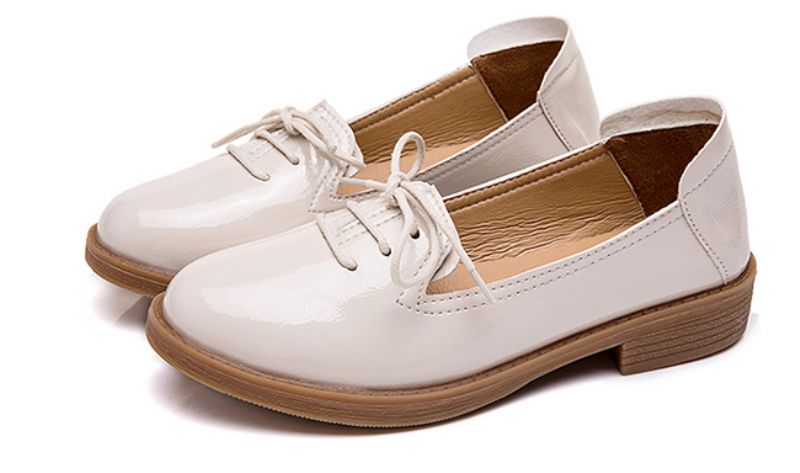 Kymi Naisten Vapaa-ajan Nahkaiset Loafer-kengät - Beige