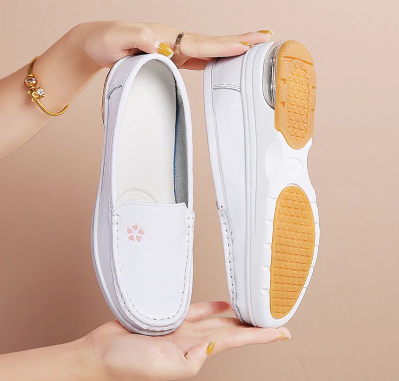 Lacy Naisten Laadukkaat Slip-on Litteät Loafer-kengät - Harmaa