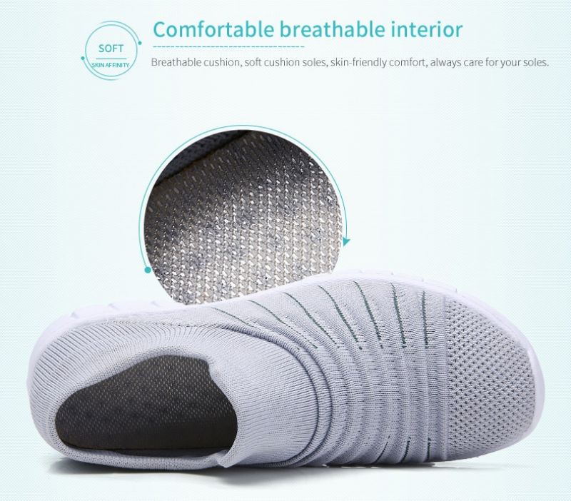 Lanet Naisten Hengittävät Mukavat Slip-on Loafers Mustat Kengät - Musta