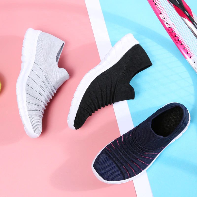 Lanet Naisten Hengittävät Mukavat Slip-on Loafers Mustat Kengät - Musta