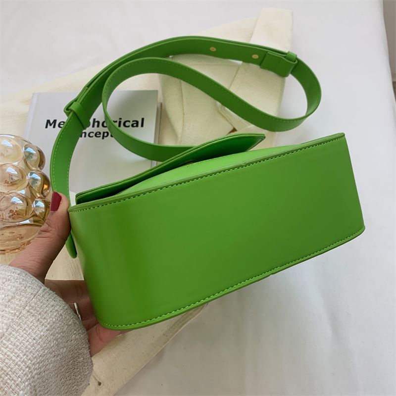 Latty Naisten Pieni Nahkainen Crossbody Käsilaukku - Vihreä
