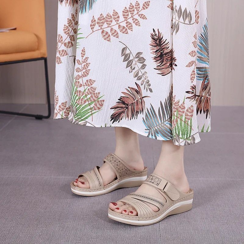 Laty Wedge -sandaalit - Pinkki