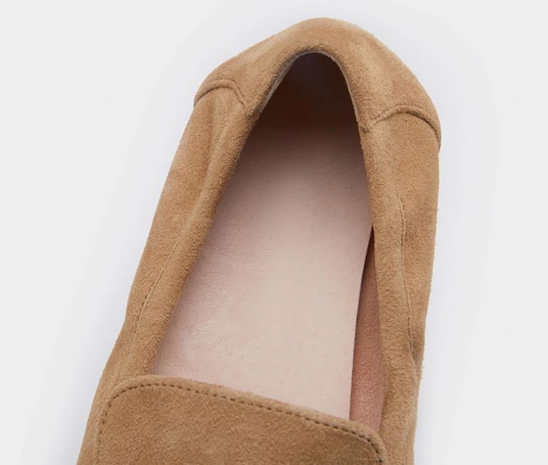 Lauran Naisten Tasaiset Nahkaiset Loafer-kengät - Aprikoosi