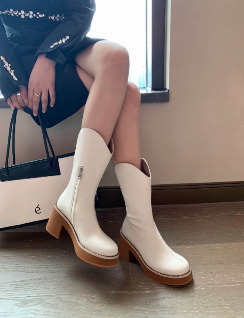Leonarda Naisten Leonela Boots - Beige