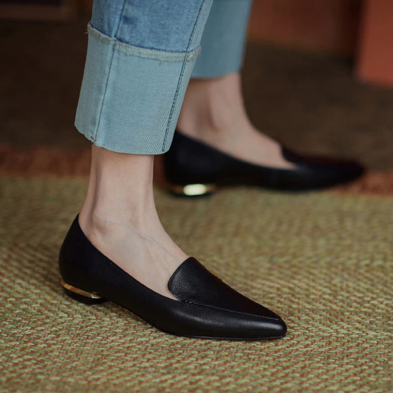 Leron Naisten Nahkainen Design-loafer - Beige