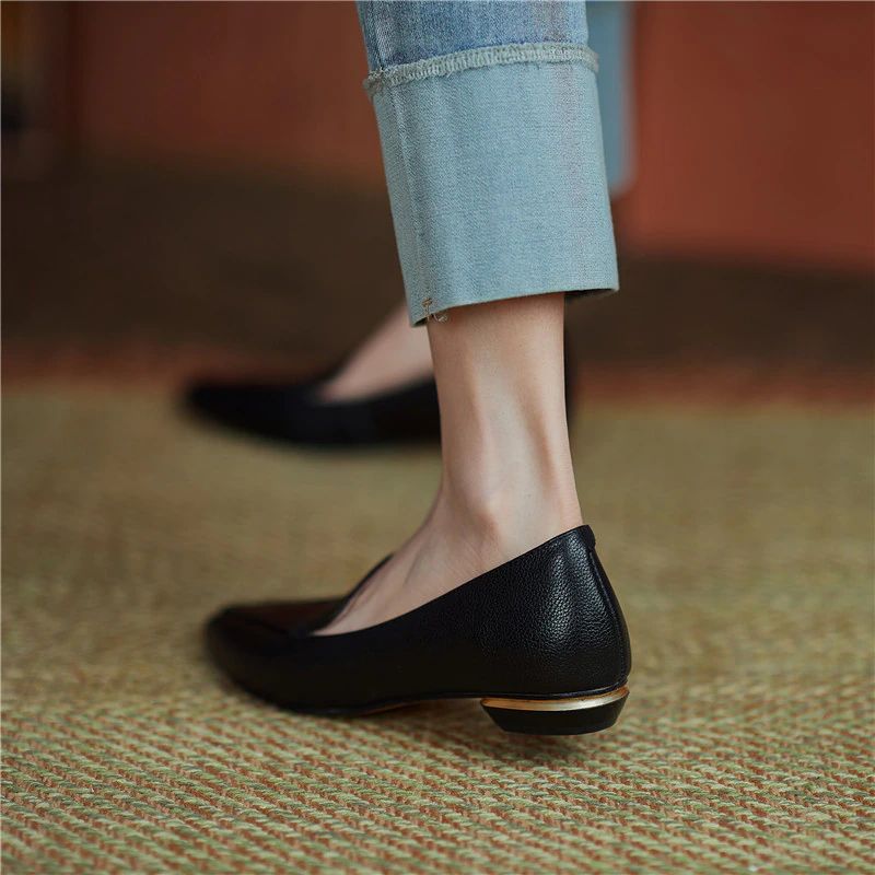 Leron Naisten Nahkainen Design-loafer - Beige