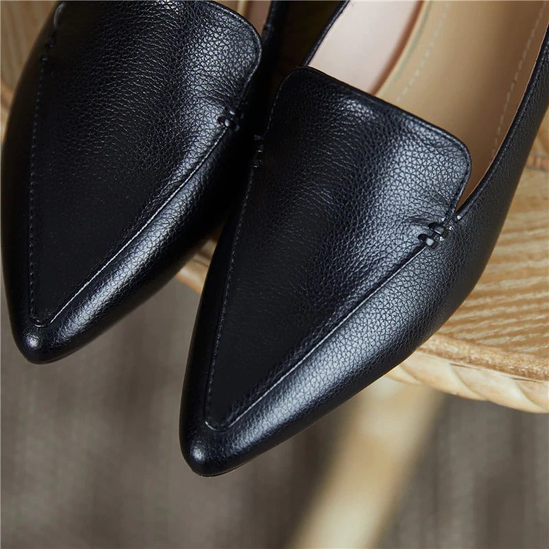 Leron Naisten Nahkainen Design-loafer - Beige