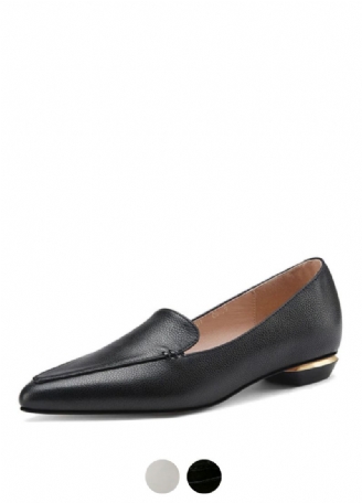 Leron Naisten Nahkainen Design-musta Loafer