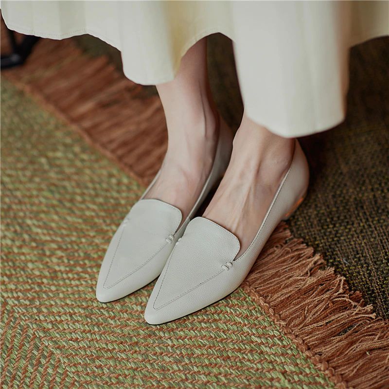 Leron Naisten Nahkainen Design-musta Loafer - Musta