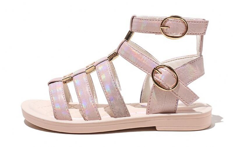Lila Tyttöjen Gladiator Sandaalit - Beige