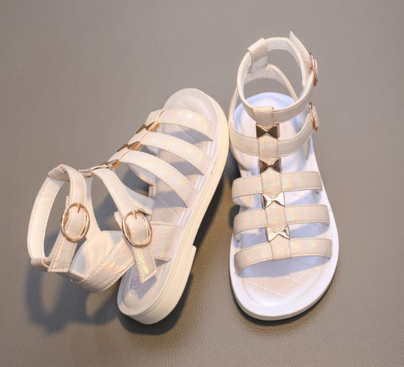 Lila Tyttöjen Gladiator Sandaalit - Beige
