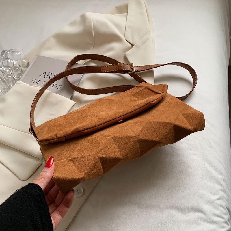 Lina Naisten Designer Crossbody -olkalaukku - Ruskea