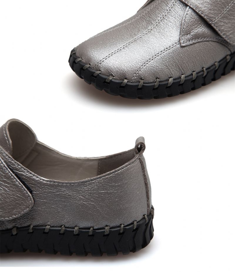 Lina Naisten Pehmeät Litteät Nahkaiset Loafer-kengät - Purppura