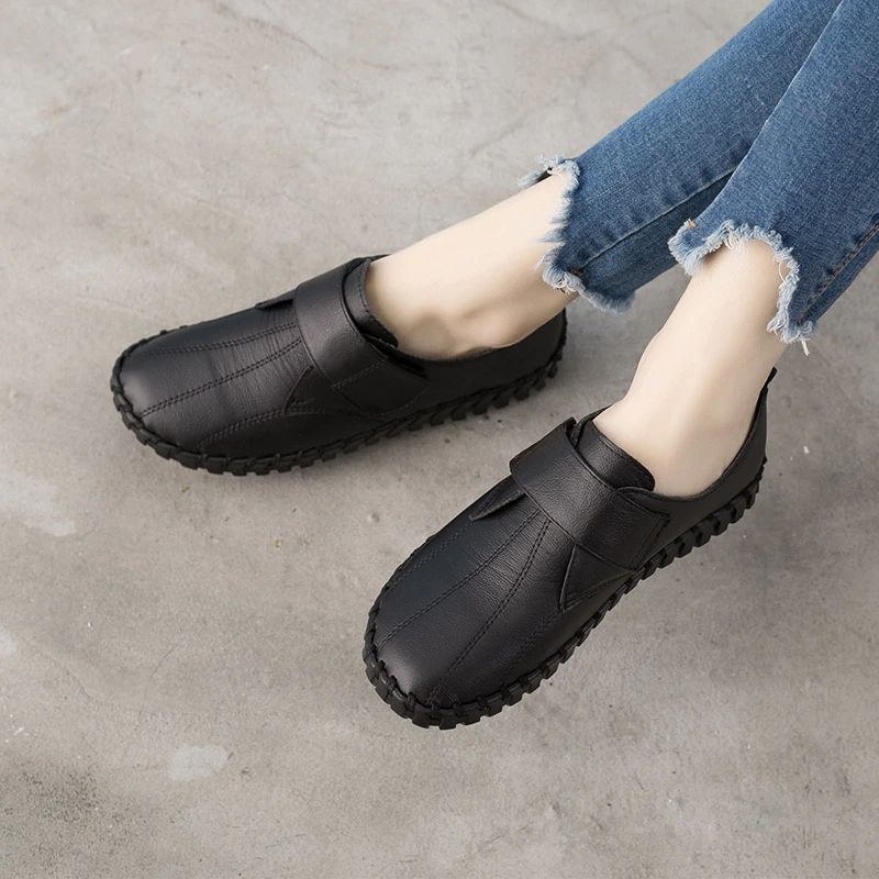 Lina Naisten Pehmeät Litteät Nahkaiset Loafer-kengät - Purppura
