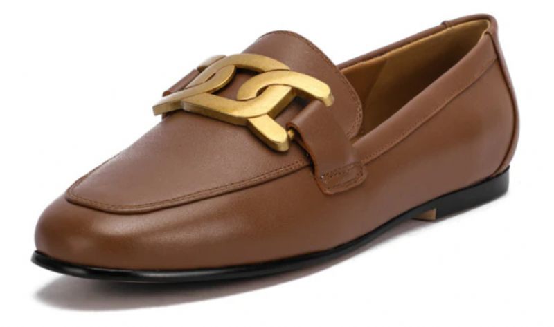 Lina Naisten Vapaa-ajan Nahkaiset Loafer-kengät - Musta
