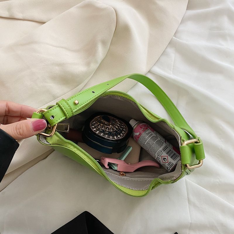 Lirio Naisten Pieni Nahkainen Crossbody Käsilaukku - Vihreä