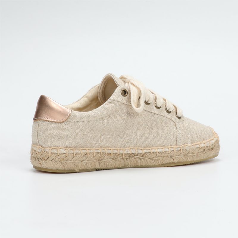 Loreana Naisten Alustan Hampun Espadrillit - Beige