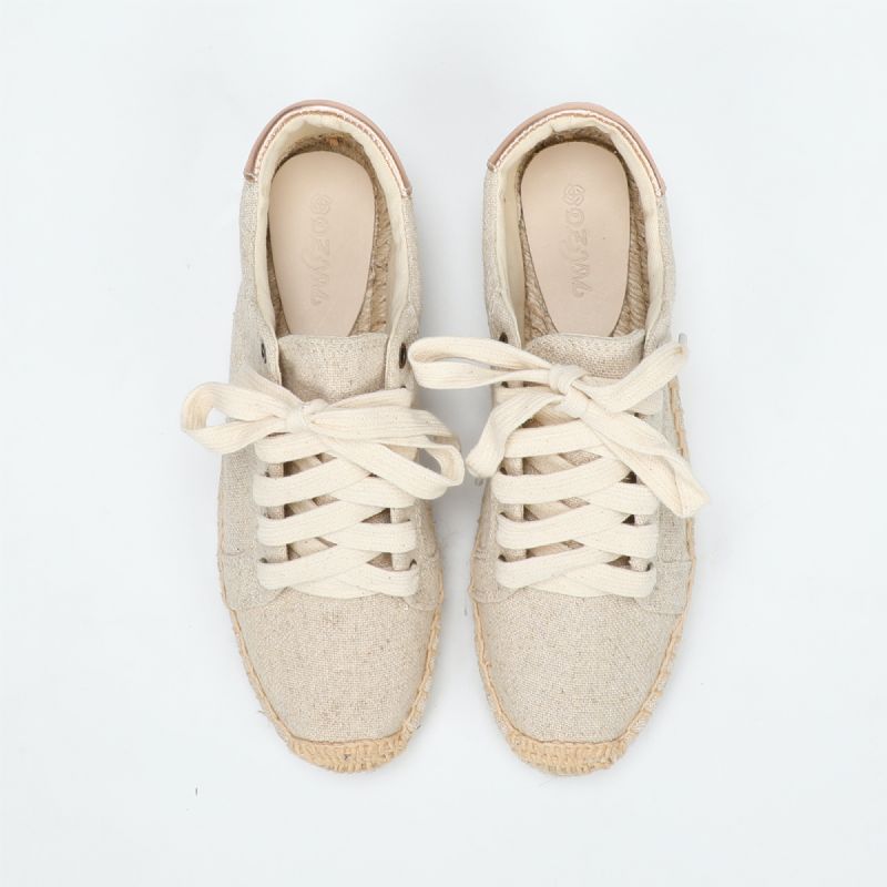 Loreana Naisten Alustan Hampun Espadrillit - Beige