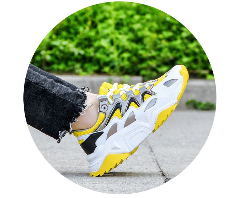 Loreto Naisten Platform Walking Fashion -lenkkarit - Keltainen