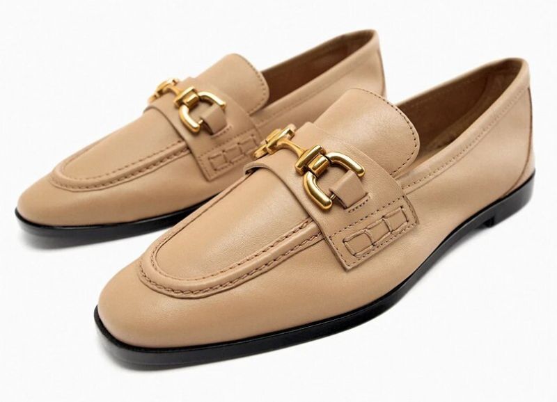 Luciany Naisten Nahkainen Loafer - Ruskea