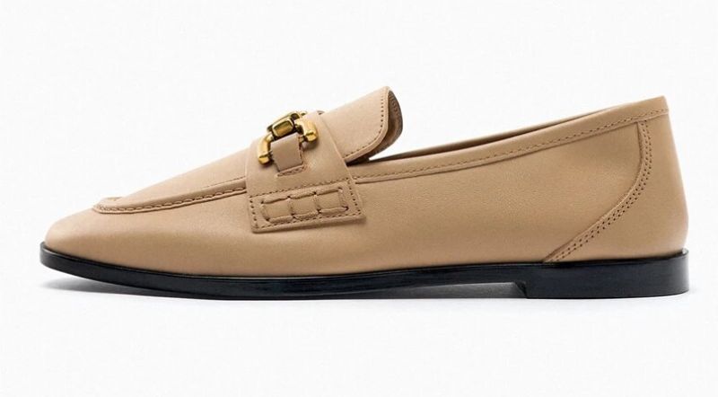 Luciany Naisten Nahkainen Loafer - Ruskea