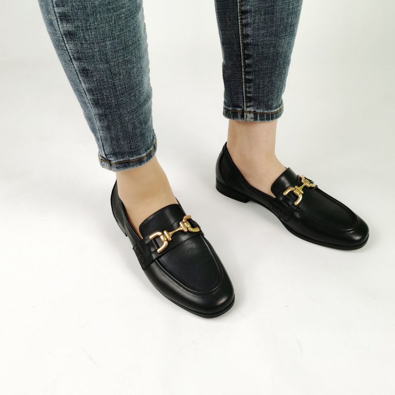 Luciany Naisten Nahkainen Loafer - Ruskea