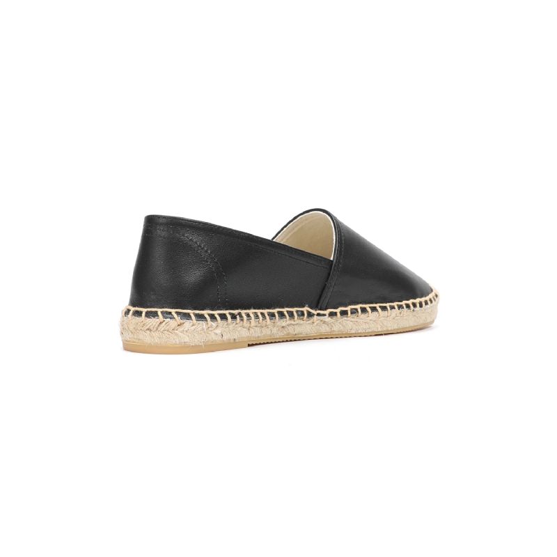 Luisa Naisten Slip On Casual Espadrilles - Musta