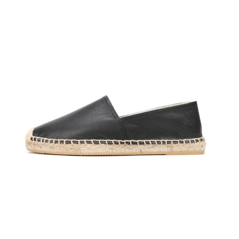 Luisa Naisten Slip On Casual Espadrilles - Musta