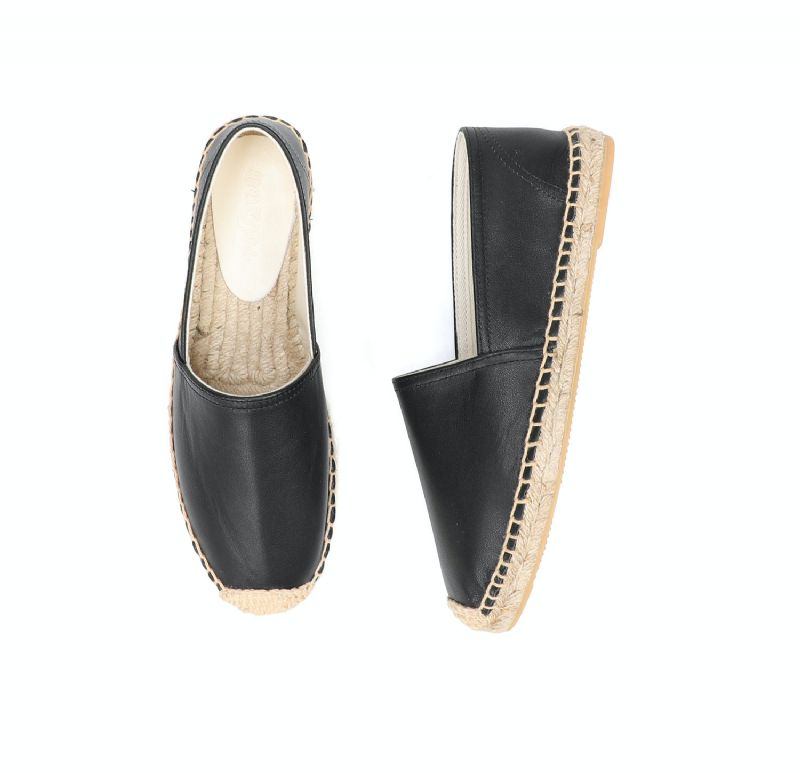 Luisa Naisten Slip On Casual Espadrilles - Musta
