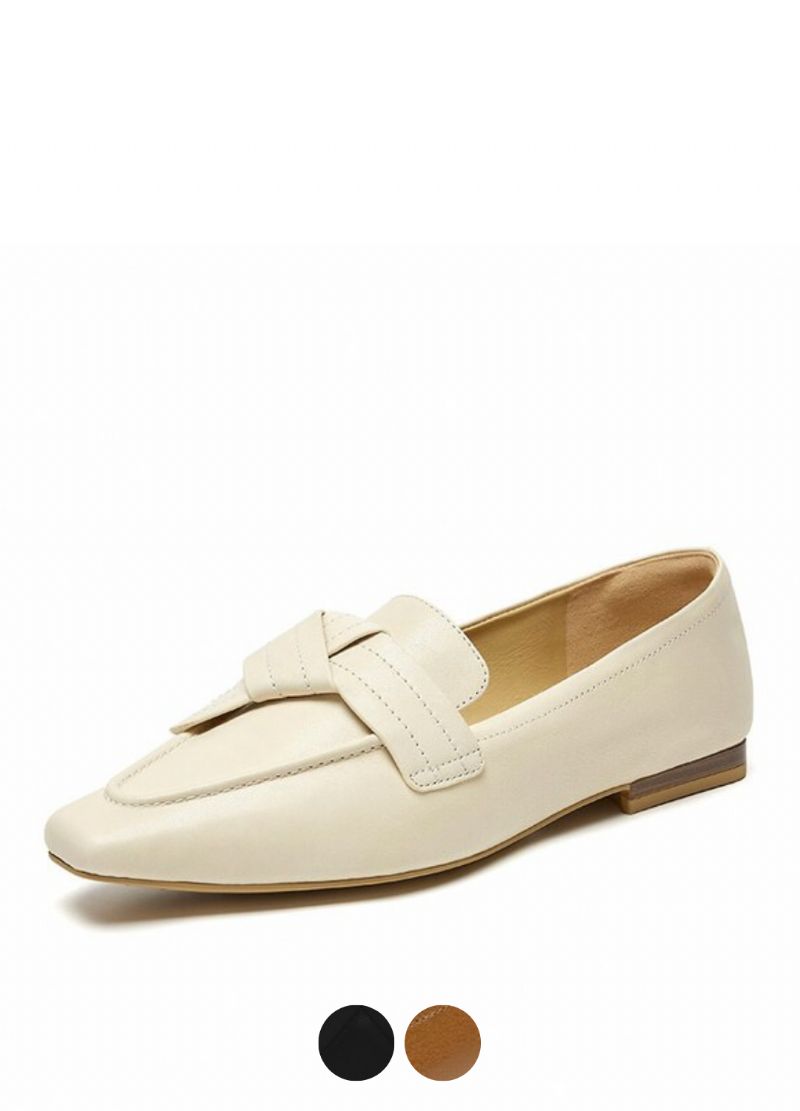 Lupita Naisten Nelikulmaiset Nahkaiset Loafer-kengät