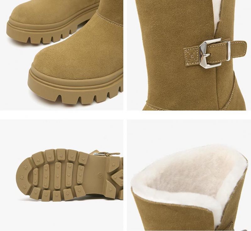 Malena Naisten Lämpimät Lumisaappaat - Khaki