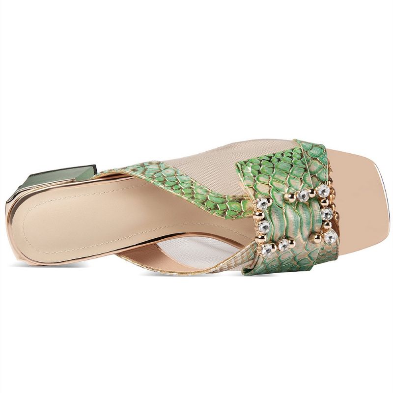 Malena Naisten Muoti Square Heels Sandaalit - Sininen