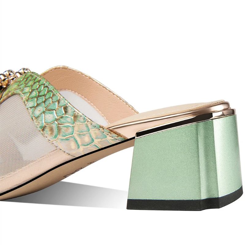 Malena Naisten Muoti Square Heels Sandaalit - Sininen