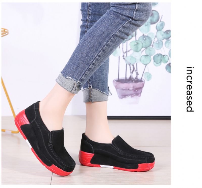 Marbella Naisten Platform Slip On Mustat Kengät - Musta