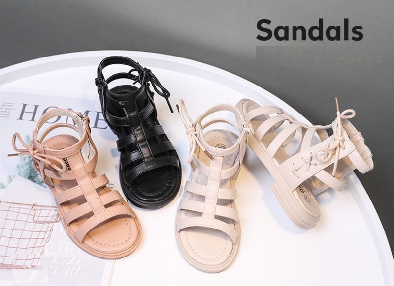 Mariangel Tyttöjen Gladiator Sandaalit - Musta