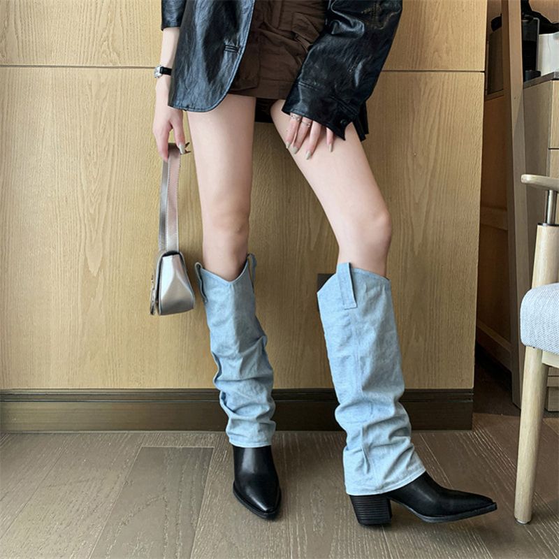 Martina Naisten Western-saappaat - Beige Lyhyt Pehmo