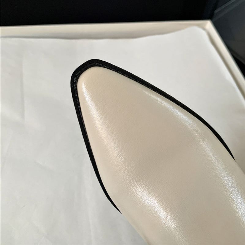 Martina Naisten Western-saappaat - Beige Lyhyt Pehmo