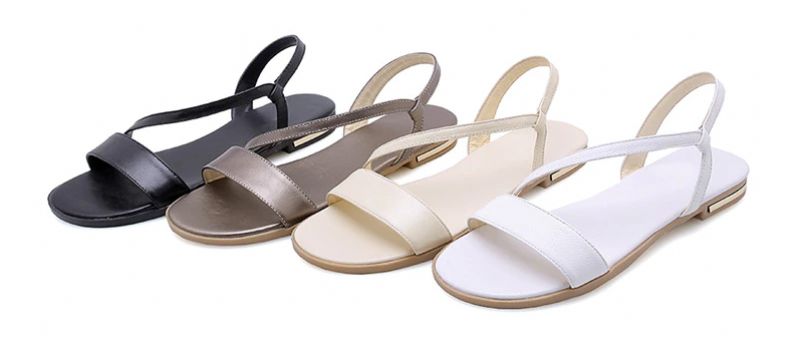 Melody Naisten Nahkasandaalit Kesäksi - Beige