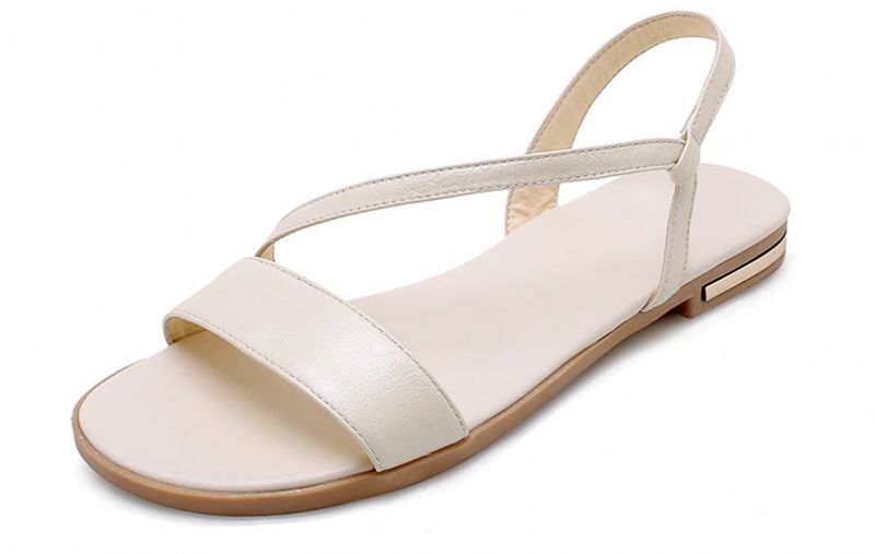 Melody Naisten Nahkasandaalit Kesäksi - Beige