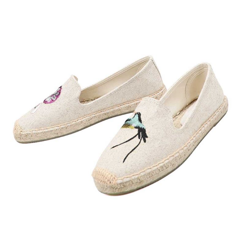 Melva Naisten Summer Flat Slip-on Hengittävä Espadrille - Khaki